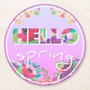 Spring Round Paper Coaster