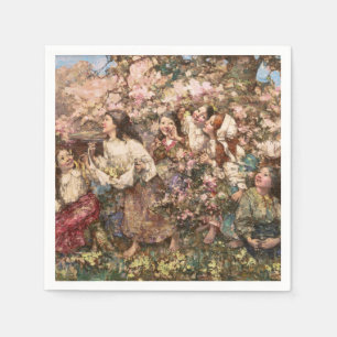 Spring Roundelay (by Edward Atkinson Hornel) Napkin