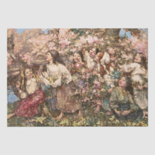 Spring Roundelay (by Edward Atkinson Hornel) Tissue Paper