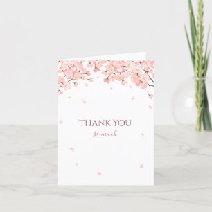 Spring Sakura Japanese Cherry Blossoms Pink Thank You Card