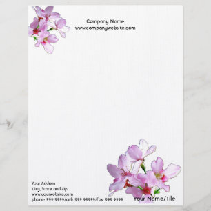 Spring Sakura/Pink Cherry Blossoms Custom Letterhead