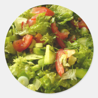 spring salad classic round sticker