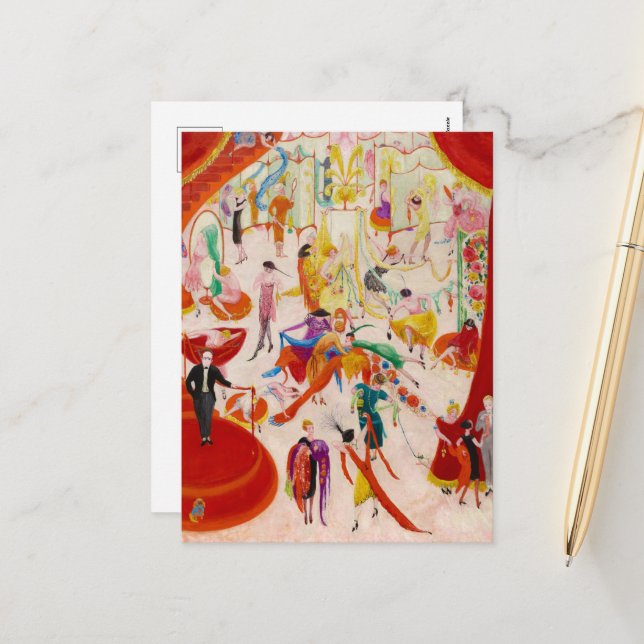 Spring Sale at Bendel's  by Florine Stettheimer Holiday Postcard (Front/Back In Situ)