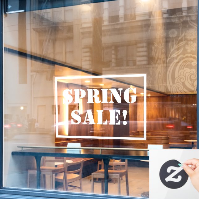 Spring Sale Sign Window Cling (Cafe Window)