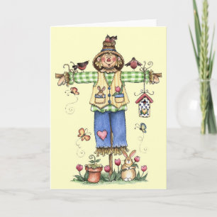 Spring Scarecrow - Greeting Card