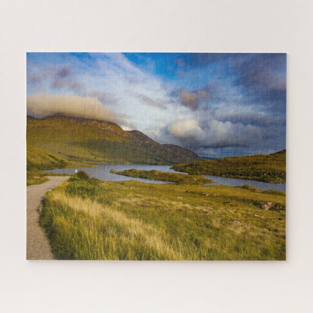 Spring Scottish Mountain Lake Landscape Highlands Jigsaw Puzzle (Horizontal)
