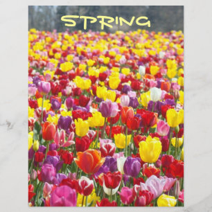 SPRING Scrapbook theme paper Tulip Flowers