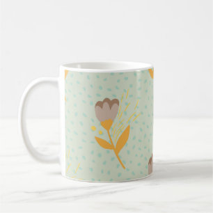 Spring seamless folk flower doodle pattern. Hand d Coffee Mug