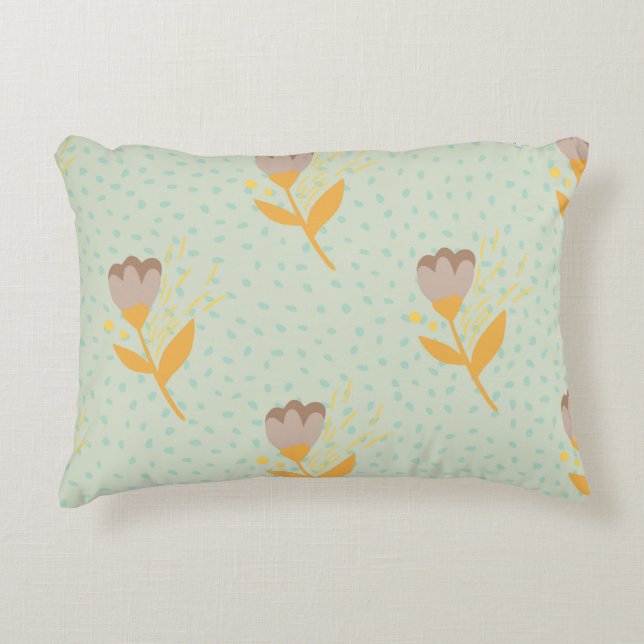 Spring seamless folk flower doodle pattern. Hand d Decorative Cushion (Front)