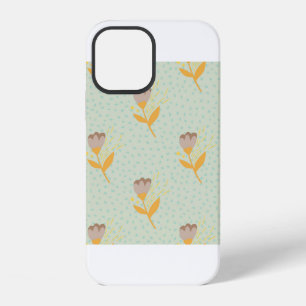 Spring seamless folk flower doodle pattern. Hand d iPhone 12 Case