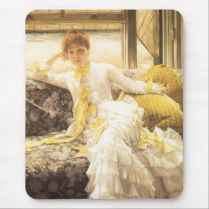 Spring (Seaside) by James Tissot, Vintage Portrait Mouse Pad
