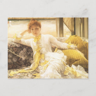 Spring (Seaside) by James Tissot, Vintage Portrait Postcard