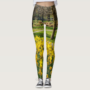 Spring Season Flower Garden Leggings