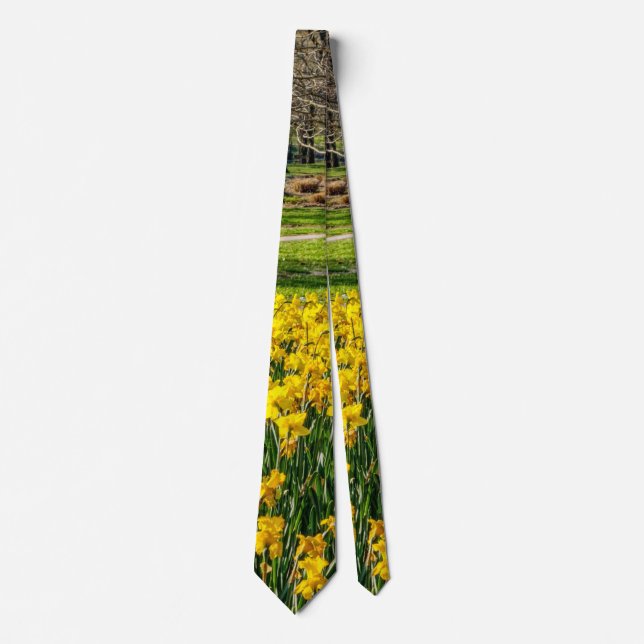Spring Season Flower Garden Neck Tie (Front)