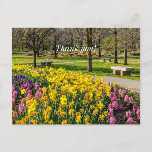 Spring Season Flower Garden Thank You Postcard