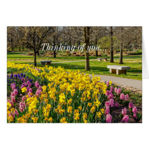 Spring Season Flower Garden Thinking of You Card