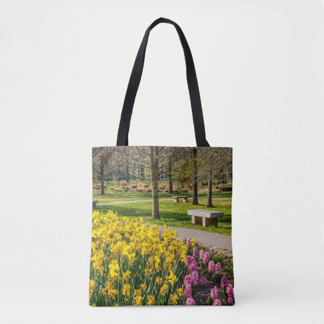 Spring Season Flower Garden Tote Bag (Front)