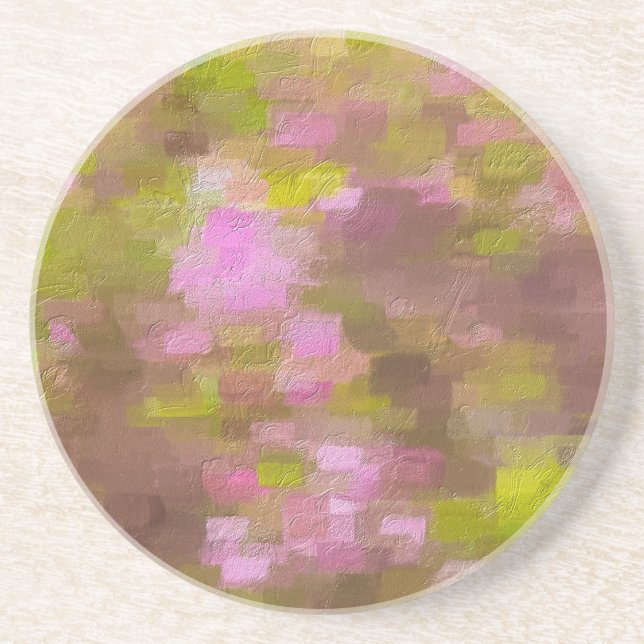 Spring Season Pinks Abstract Coaster (Front)