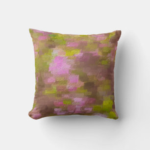 Spring Season Pinks Abstract Cushion