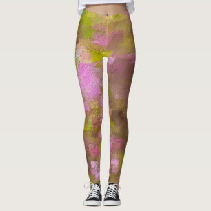 Spring Season Pinks Abstract Leggings