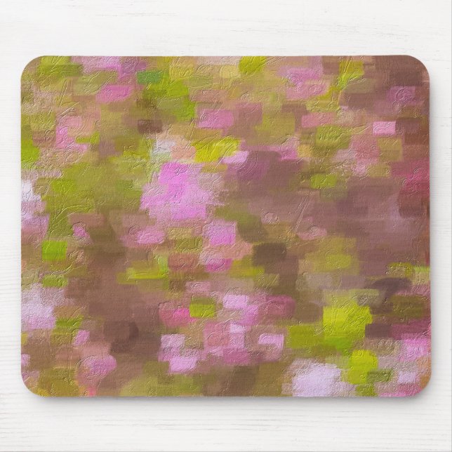 Spring Season Pinks Abstract Mouse Pad (Front)