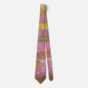 Spring Season Pinks Abstract Neck Tie