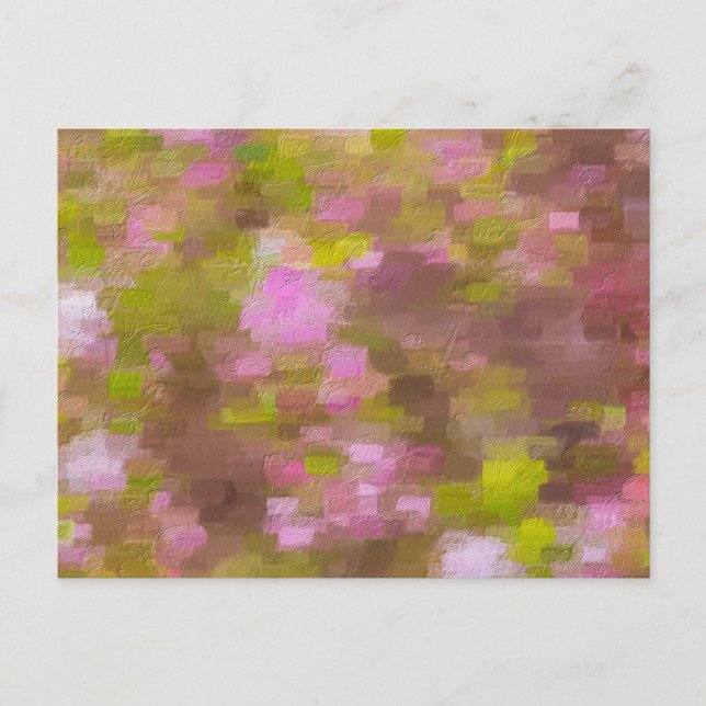 Spring Season Pinks Abstract Postcard (Front)