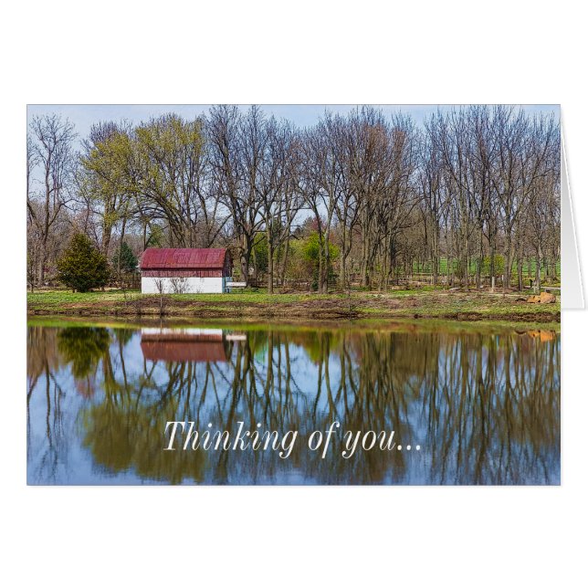 Spring Season Reflections Painterly Card (Front Horizontal)