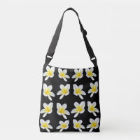 Spring Serenade: Yellow Frangipanis On Black,