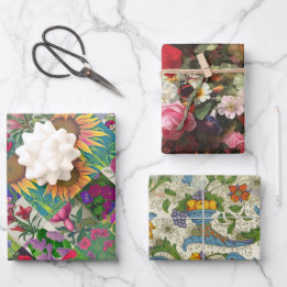 Spring Set Floral, Positano and Fleuresse  Wrapping Paper Sheet