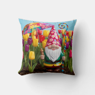 Spring Shower Gnome: Mother's Day Cushion