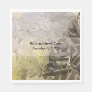 Spring Silk Fabric Flower Design Napkin