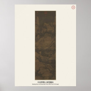 Spring Snow at a Mountain Pass - Guo Xi, Song Poster