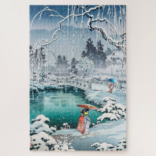 Spring Snow at Maruyama by Tsuchiya Koitsu Jigsaw Puzzle