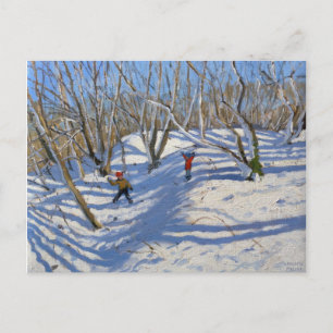 Spring Snow Newhaven Derbyshire 2008 Postcard