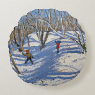 Spring Snow Newhaven Derbyshire 2008 Round Cushion