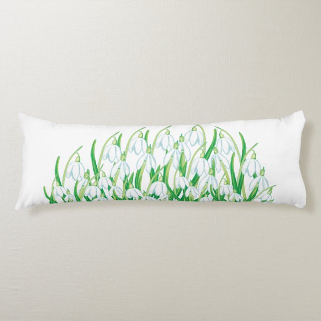 Spring Snowdrops   Body Cushion (Front)