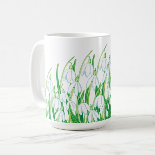 Spring Snowdrops  Coffee Mug (Front Left)