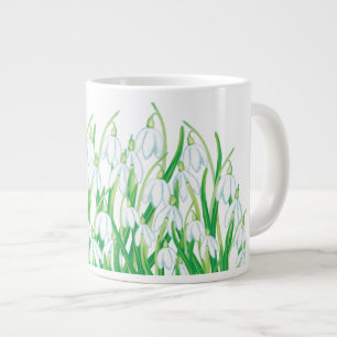 Spring Snowdrops Large Coffee Mug