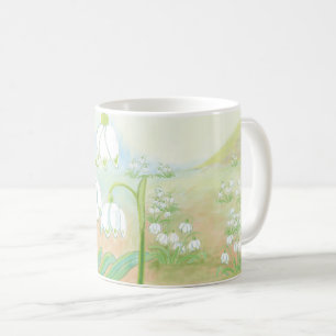 Spring Snowflake, Leucojum vernum Illustration  Coffee Mug