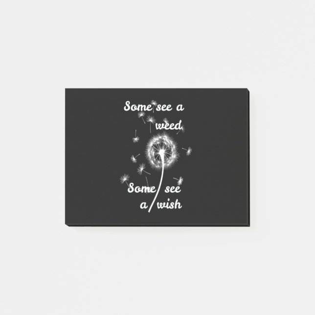 spring /some see a weed some see a wish post-it notes (Front)