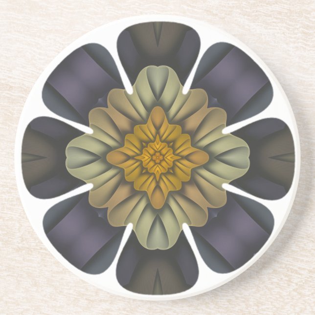Spring Somewhere Abstract Floral Coaster (Front)