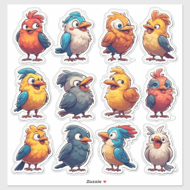 Spring Songbirds Decorative Sticker Pack 🐦 (Sheet)