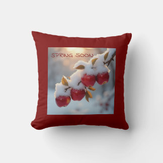 Spring soon apples and snow cushion