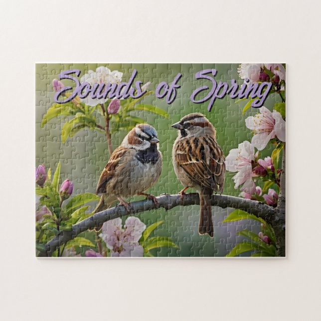 Spring Sparrows Jigsaw Puzzle (Horizontal)