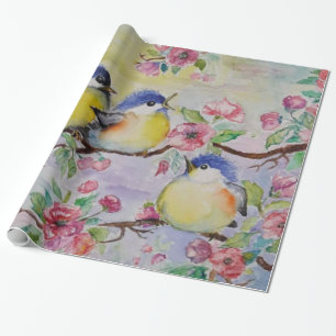 Spring Sparrows Wrapping Paper