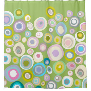 spring spot green shower curtain