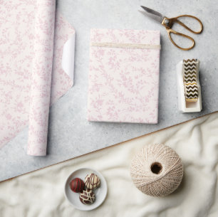Spring Sprigs Blush Pink - Neutral Wrapping Paper