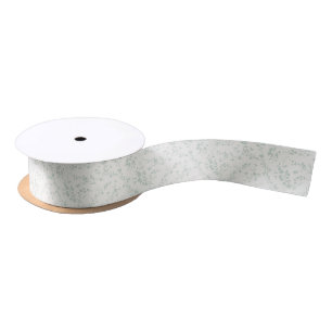 Spring Sprigs Muted Sage - Neutral Satin Ribbon