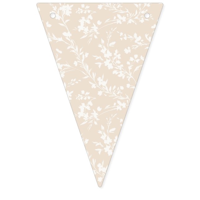 Spring Sprigs Neutral - Soft Linen Bunting (First Flag)